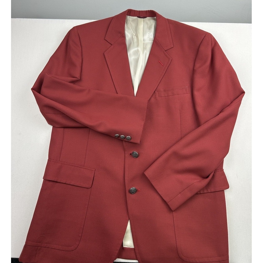 Jack Nicklaus Red Sport Coat Jacket Blazer Men's 44 Golden Bear Two Button‎